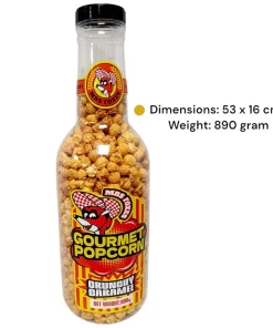 Delicious Caramel Popcorn in Reusable Piggy Bank Bottle – 890g Snack Gift