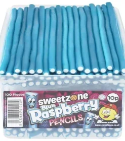 Blue, Effervescent and Jelly Candies 3kg + Sweetzone Pencils Blue Raspberry (100pcs)
