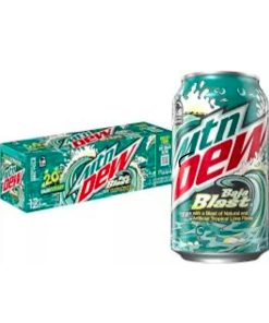 Mountain Dew Baja Blast Soda Cans 12 oz. Taco Bell Limited Edition